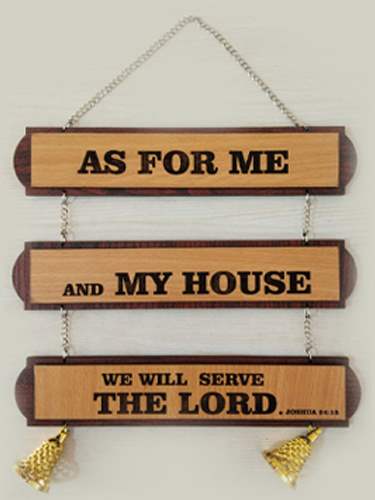 Wall hanger- Wooden (Engraved) English