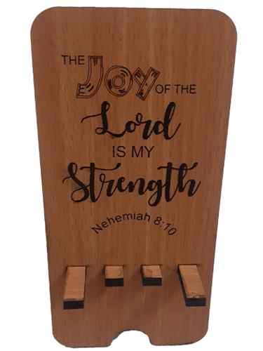 Wooden Engraved Mobile Stand