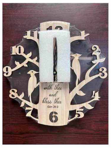 Wooden Engraved Wall Clocks